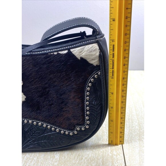 American West Womens Cow Town Hobo Pony Hair-On Leather Handbag Bag OS - Picture 9 of 10